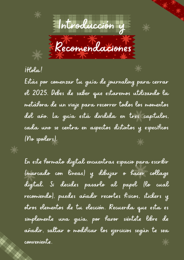 La última estación de este viaje. Guía de journaling para cerrar el año